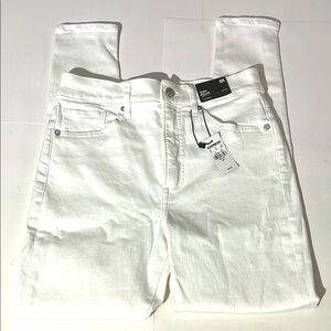 Express Skinny High Rise Denim Jeans sz 6R supersoft white NEW! summer